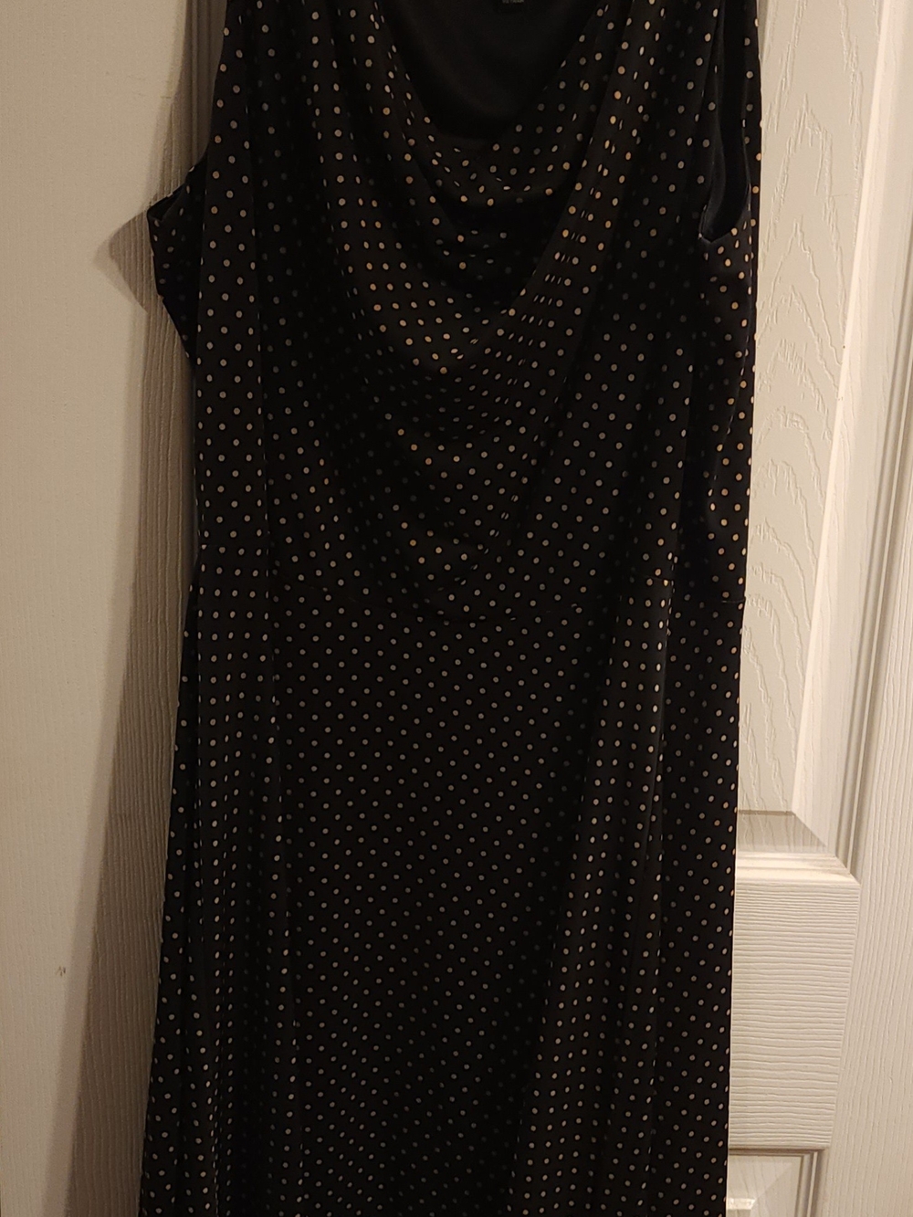 Enfocus Studio Black Dress with Gold Polka Dots, Size 18w